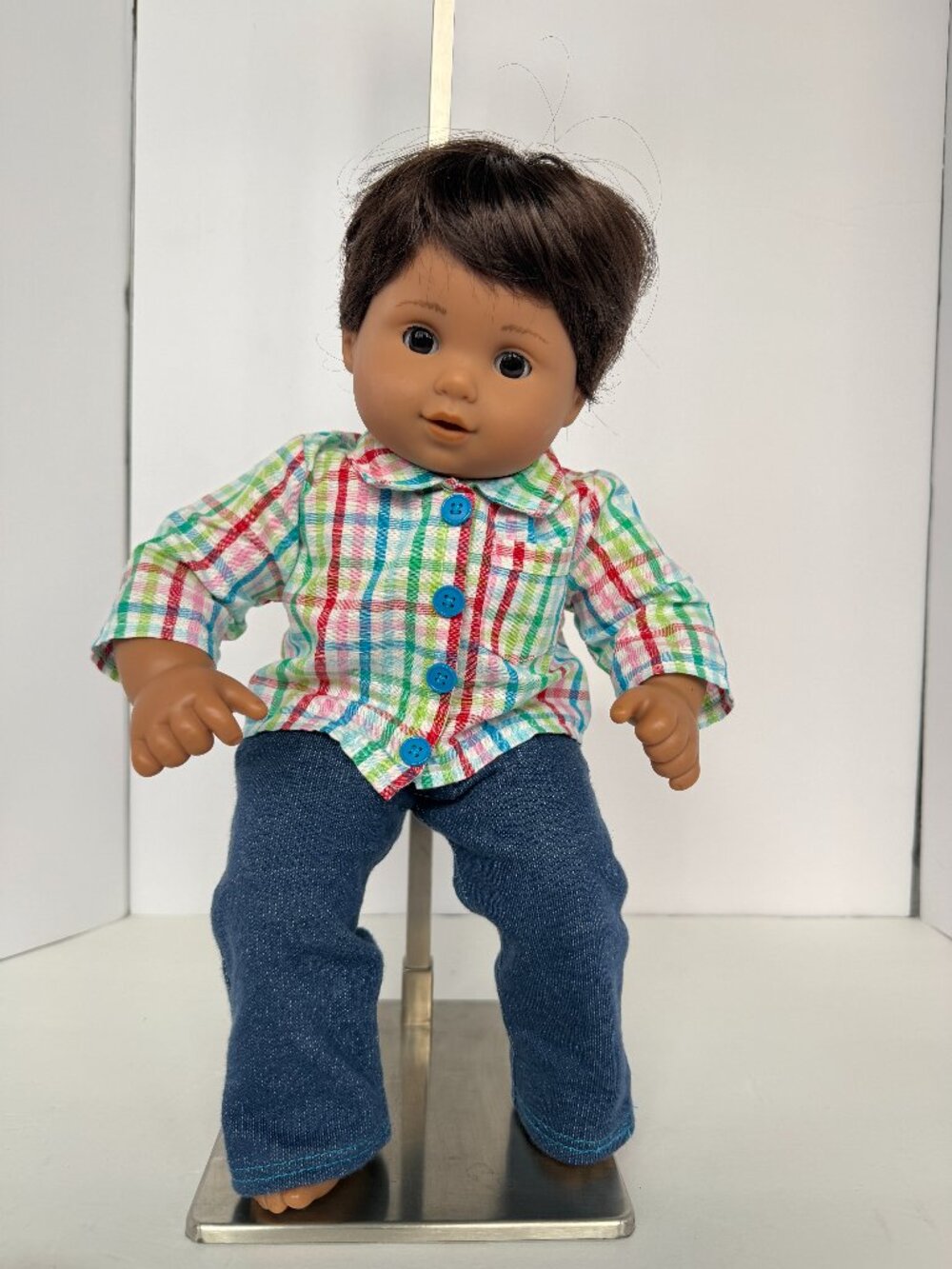 American Girl Bitty Baby Doll Hispanic Latino Boy Brown Hair Brown Eyes RETIRED